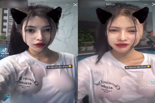 Ngọc Uyên ngực bự thèm quan hệ ở bể bơi